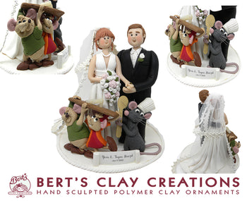 NOT AVAILABLE - CUSTOM Bride & Groom Cake Topper Submission Quote - Bert's Clay Creations